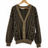Laurent Cerrer PARIS 総柄 リブカーディガン メンズ import:M