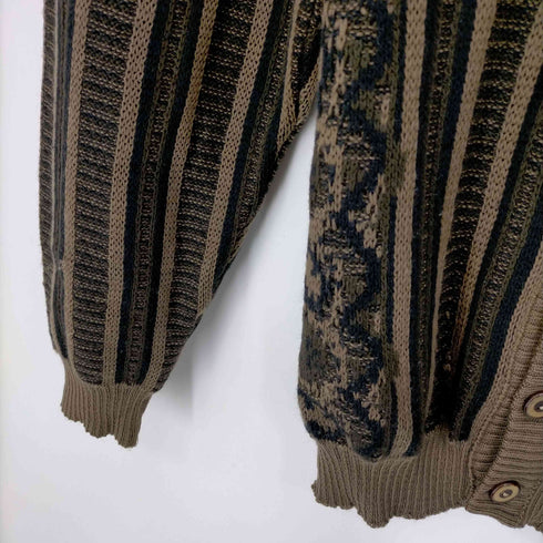 Laurent Cerrer PARIS 総柄 リブカーディガン メンズ import:M