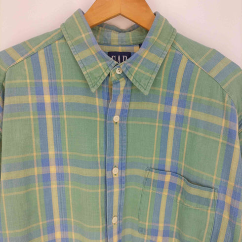 ギャップ Gap 90s OLD GAP デカタグ チェックボタンネルシャツ メンズ JPN:L