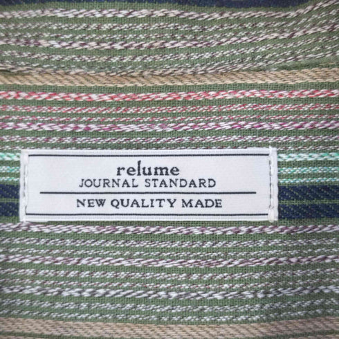 ジャーナルスタンダードレリューム JOURNAL STANDARD relume カラーストライプ ドビーオープンカラー半袖シャツ メンズ JPN:L