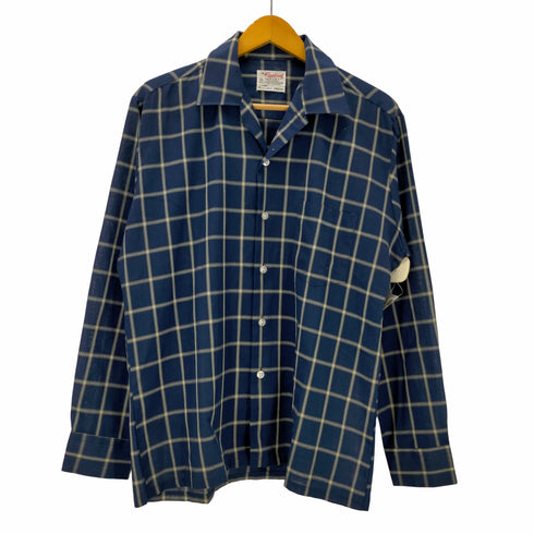 フルギ Cranbrook Vintage 日本製 DURABLE PRESS チェック柄 長袖開襟シャツ メンズ import:M