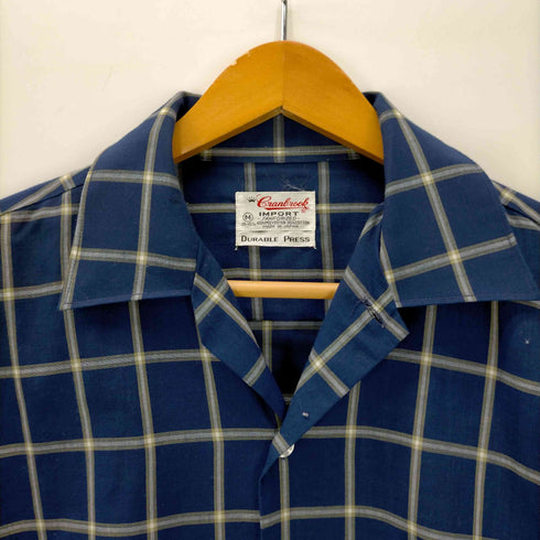 フルギ Cranbrook Vintage 日本製 DURABLE PRESS チェック柄 長袖開襟シャツ メンズ import:M