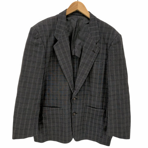 コムデギャルソンオム COMME des GARCONS HOMME 90s archive 裏地キュプラ チェック柄 2Bテーラードジャケット メンズ JPN:S
