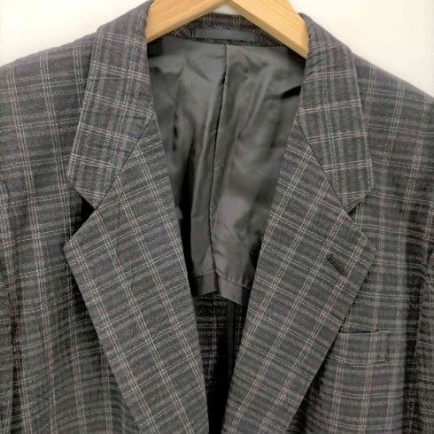 コムデギャルソンオム COMME des GARCONS HOMME 90s archive 裏地キュプラ チェック柄 2Bテーラードジャケット メンズ JPN:S