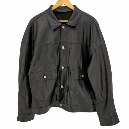 フリークスストア FREAKS STORE フェイクレザー2nd トラッカージャケット メンズ JPN:M