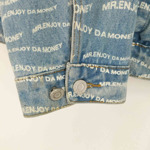 ミスターエンジョイダマネー MR ENJOY DA MONEY ロゴデニムジャケット メンズ JPN:XL