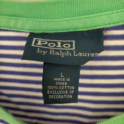 ポロバイラルフローレン Polo by RALPH LAUREN ポニー刺繍 ボーダーTEE メンズ import:L