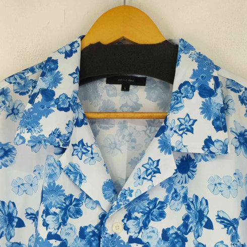 Alfred Alex サテン マルチパターン オーバーサイズ/ビッグシルエット オープンカラーシャツ/総柄シャツ メンズ JPN:L