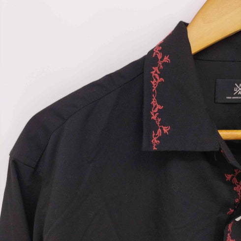 ファーバ FUVA ANARCHY PRODUCT 刺繍デザイン 開襟 L/S シャツ メンズ FREE