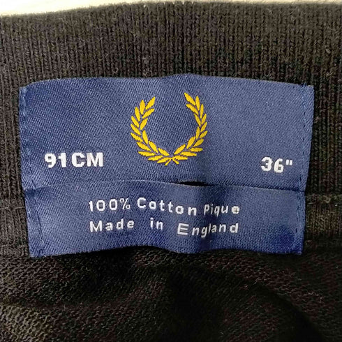 フレッドペリー FRED PERRY 英国製 ロゴ刺繍 リブライン S/S ポロシャツ レディース FR:36