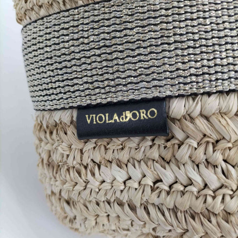 ヴィオラドーロ VIOLAd'ORO ラフィア 2WAY ショルダーバッグ レディース