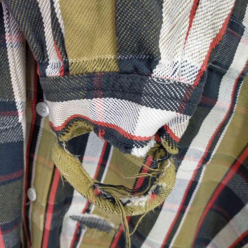 バウワウ BOWWOW 23AW REPAIR AGEING FLANNEL SHIRTS メンズ JPN:M