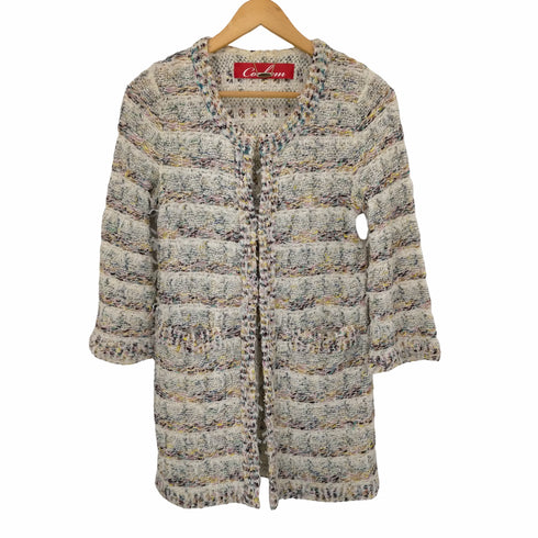 コーヘン COOHEM ノーカラーフリンジツイードコート レディース FREE