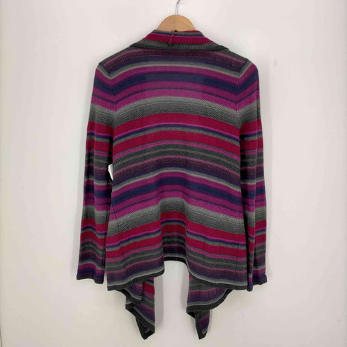 ローレンラルフローレン LAUREN RALPH LAUREN マルチボーダーショールカラーカーディガン レディース import:M