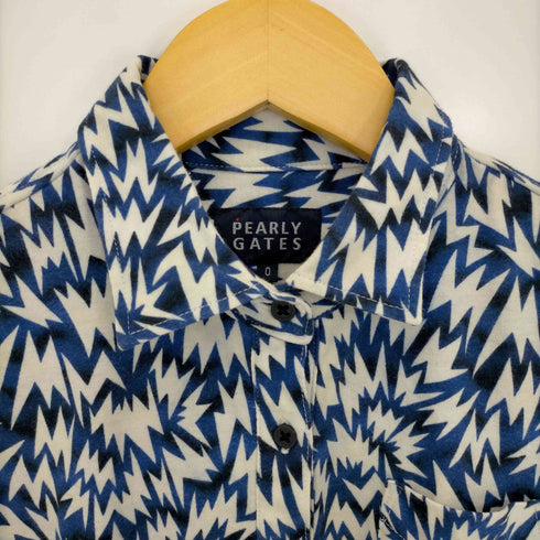 パーリーゲイツ PEARLY GATES 総柄 コットンレーヨン ポロシャツ レディース 0