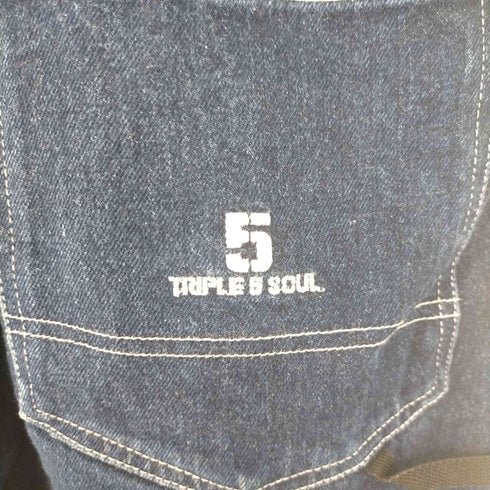 トリプルファイブソウル TRIPLE FIVE SOUL ポケットロゴ刺しゅう ペインターデニムバギーショーツ メンズ 32