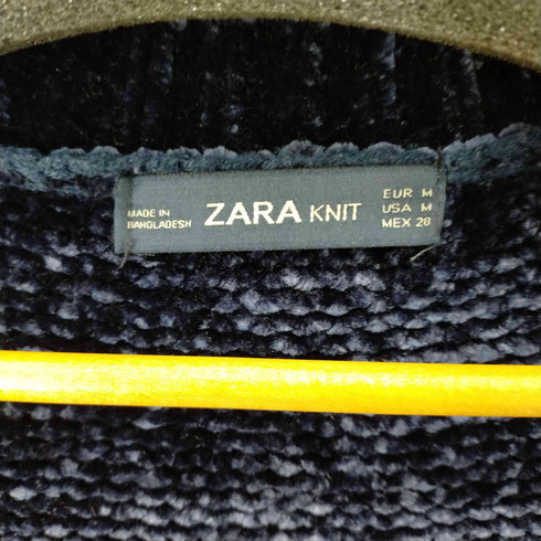 ザラ ZARA ベロア Vネックチルデンニット メンズ JPN:M