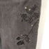 ザラ ZARA BLACK FLORAL EMBROIDERY CROPPED JEANS レディース JPN:XS 42