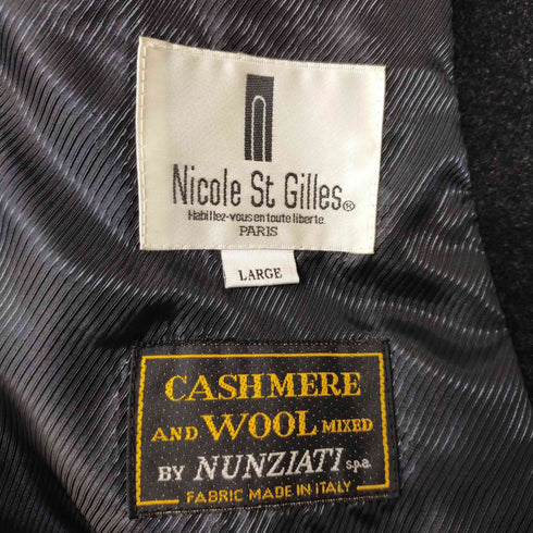 ニコルサンジル NICOLE ST GILLES カシミヤチェスターコート メンズ L