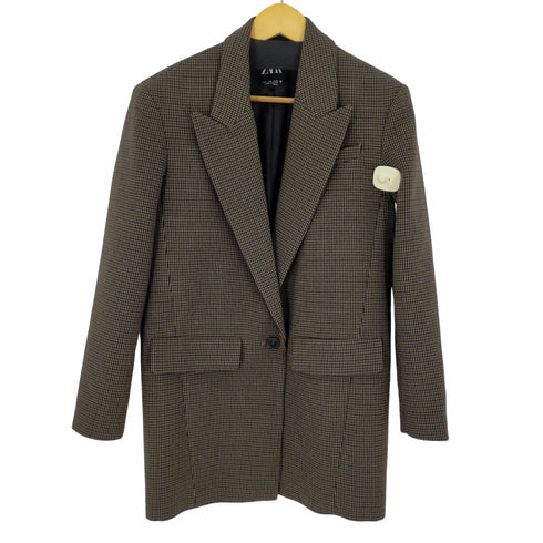 ザラ ZARA OVERSIZED PLAID BLAZER レディース JPN:S