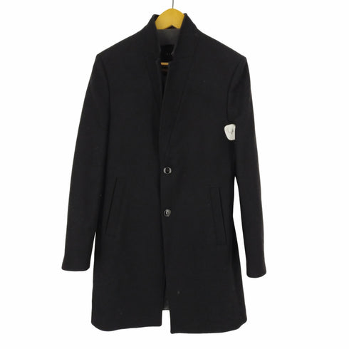 ザラ ZARA メルトンウール ロングチェスターコート メンズ JPN:M