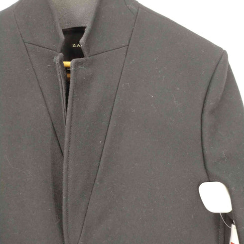 ザラ ZARA メルトンウール ロングチェスターコート メンズ JPN:M
