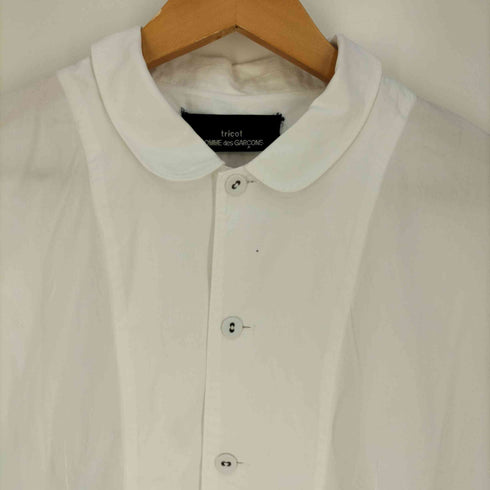 トリココムデギャルソン tricot COMME des GARCONS 丸襟 カーブタック ドルマンスリーブ シャツブラウス レディース