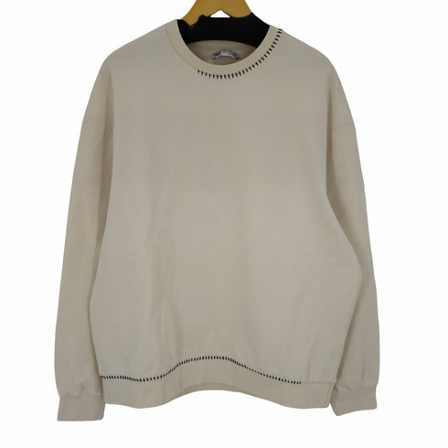 ザラ ZARA SWEATSHIRT WITH CONTRAST TOPSTITCHING メンズ JPN:XL