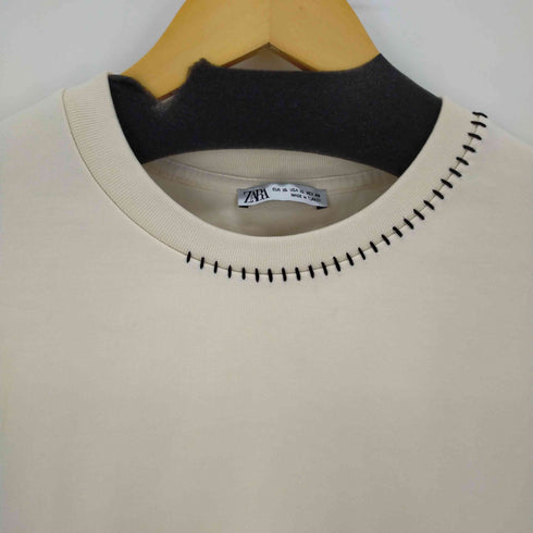 ザラ ZARA SWEATSHIRT WITH CONTRAST TOPSTITCHING メンズ JPN:XL