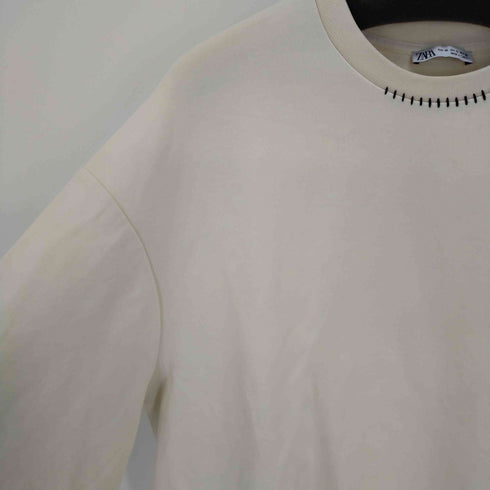 ザラ ZARA SWEATSHIRT WITH CONTRAST TOPSTITCHING メンズ JPN:XL