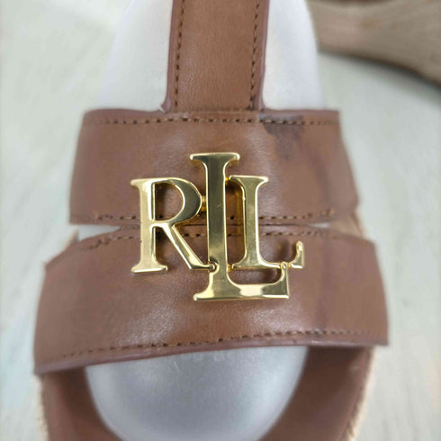 ラルフローレン RALPH LAUREN ロゴプレート レザーヒールパンプス レディース 19