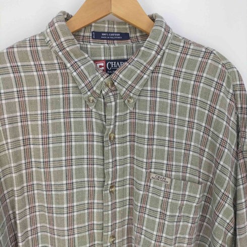 チャップスラルフローレン CHAPS RALPH LAUREN コットン ボタンダウンチェックシャツ メンズ import:XXL