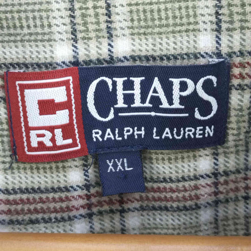 チャップスラルフローレン CHAPS RALPH LAUREN コットン ボタンダウンチェックシャツ メンズ import:XXL