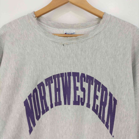 チャンピオン Champion 90s メキシコ製 NORTHWESTERN アーチカレッジロゴ 袖目付き クルーネックスウェット メンズ import:XXL