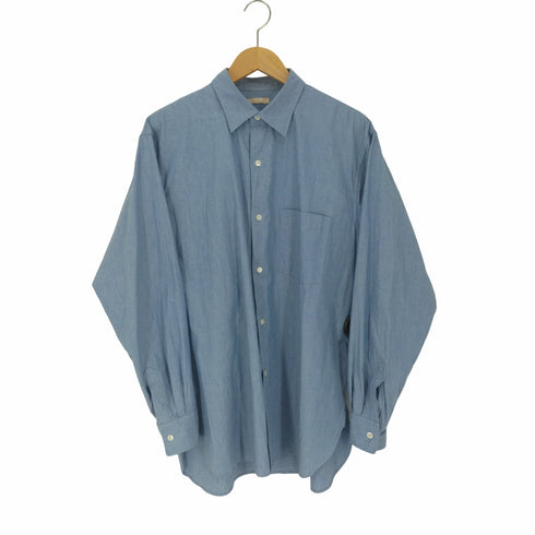 アルテリア ULTERIOR 23AW INDIGO C/S CHAMBRAY OVERLAID SHIRT インディゴ コットンシルク シャンブレー オーバーレイド シャツ メンズ JPN:4