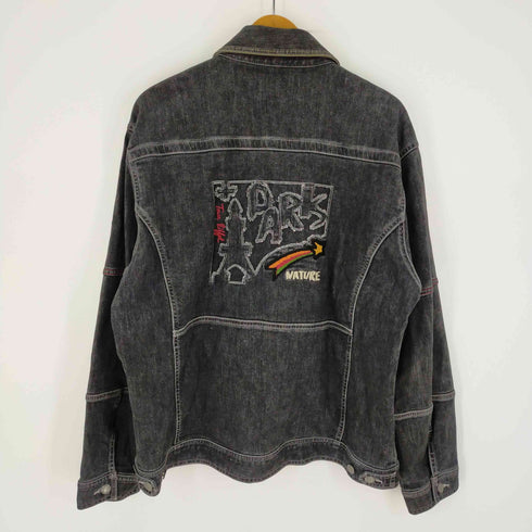 カステルバジャック castelbajac 背面刺繍 ブラックデニムジャケット メンズ 5