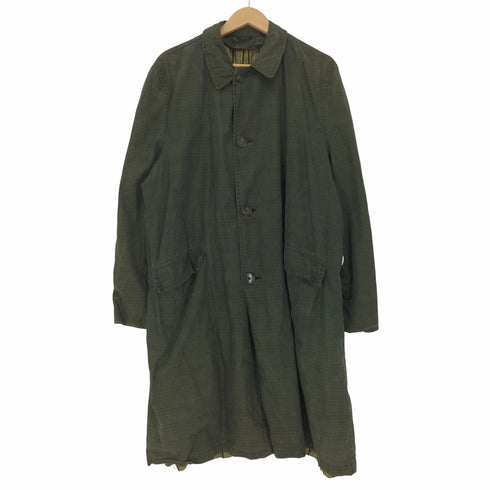 シアーズ Sears 70-80S ALL WEATHER COAT 裏地 サテン ストライプ チェック柄 ステンカラー コート メンズ