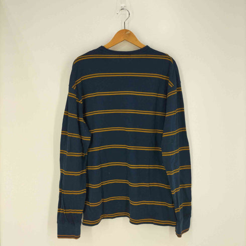 フレッドペリー FRED PERRY 別注 ロゴ刺繍 ロングスリーブ ボーダーTシャツ メンズ import:L