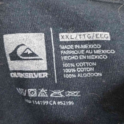 クイックシルバー Quiksilver メキシコ製 アームロゴプリント ロングスリーブTシャツ メンズ import:XXL