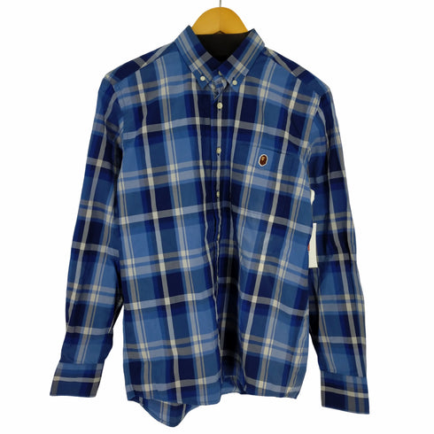 アベイシングエイプ A BATHING APE 胸ロゴ チェックシャツ メンズ JPN:M