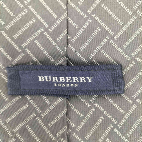 バーバリーロンドン BURBERRY LONDON ロゴ 総柄 モノグラム シルク ネクタイ メンズ