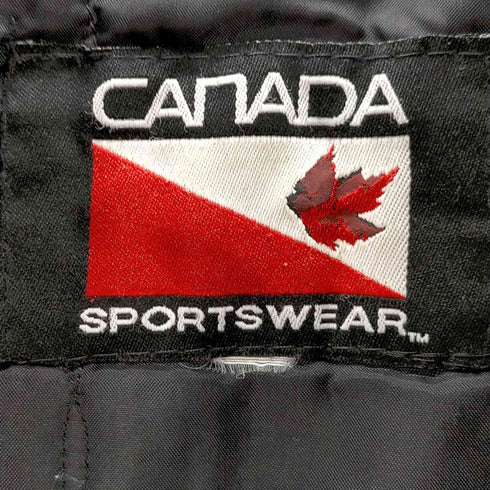 カナダ スポーツウェアー CANADA SPORTSWEAR CO. KATHY SCHOOL BUS ライナー付き 袖レザー切替 スタジャン メンズ