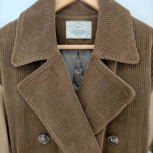 アングリッド Ungrid 18AW コーデュロイ コンビトレンチコート レディース import:M