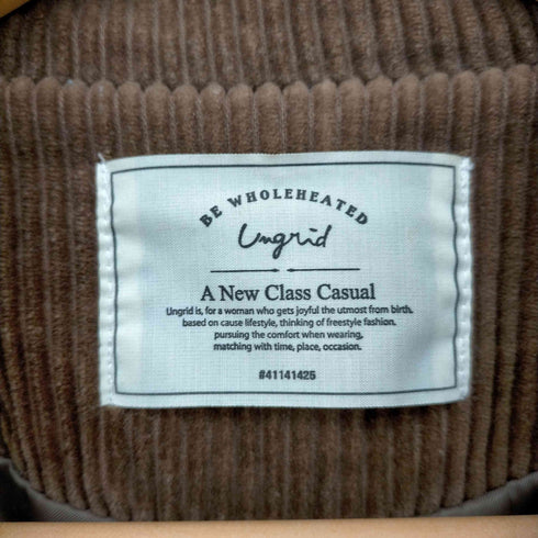 アングリッド Ungrid 18AW コーデュロイ コンビトレンチコート レディース import:M