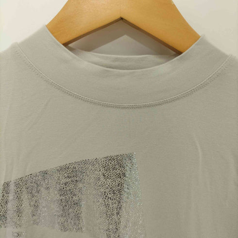 イッセイミヤケ ISSEY MIYAKE 23ss モックネックプリント ショートスリーブシャツ レディース JPN:2