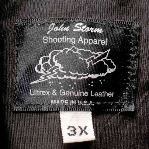 john storm shooting apparel 本革使用 USA製 シェルジャケット メンズ 3X