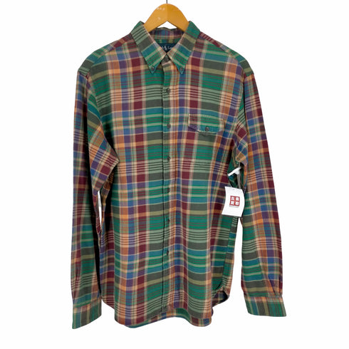 ラルフローレン RALPH LAUREN 90-00S チェック柄 BDネルシャツ メンズ import:L