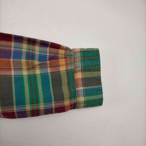 ラルフローレン RALPH LAUREN 90-00S チェック柄 BDネルシャツ メンズ import:L