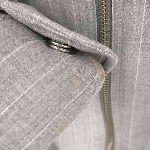 ザラ ZARA ストライプ ボックスフィット ブルゾン メンズ import:L