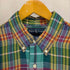 ラルフローレン RALPH LAUREN 90-2000s チェック柄 リネン/シルク BDネルシャツ メンズ import:M